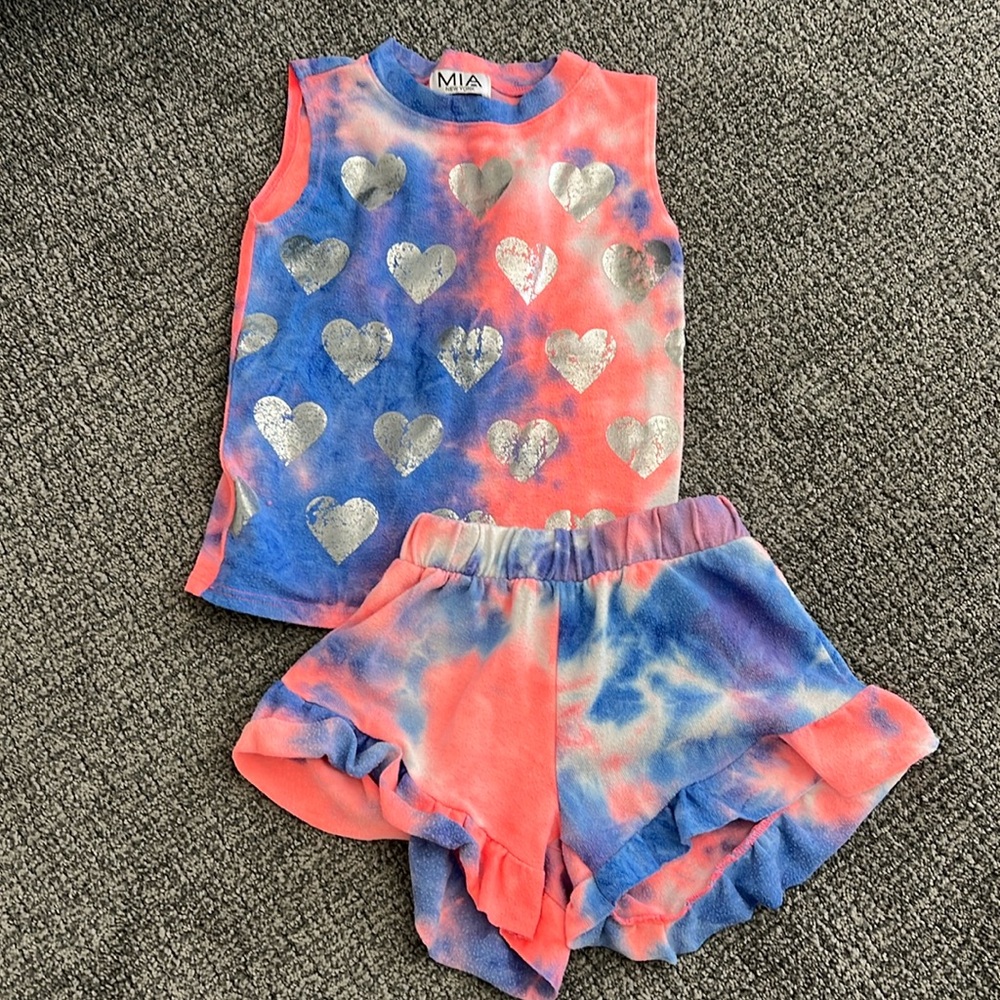 MIA little girls set with silver hearts